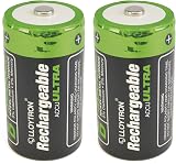 LLOYTRON NiMH AccuUltra D Size 3000mAh Rechargeable Batteries 2 Pack view 2