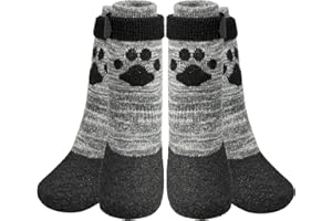 KOOLTAIL Anti Slip Dog Socks for Hot/Clod Pavement to Prevent Licking Paws，Dog Booties for Hardwood Floors, Traction Rain Dog Boots&Paw Protectors Shoes with Grip for Small Medium Large Senior DogsXXL