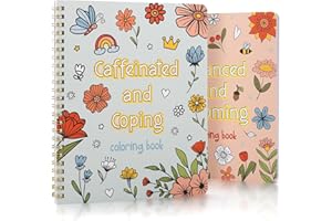 ZICOTO Beautiful Adult Coloring Book Set of 2 for Relaxation - Sassy Motivational and Funny Color Books - The Perfect Stress-Relieving Gift for Women