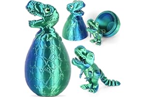 ISFOFO 3D Printed Dinosaur & Dragon Toys - Dragon Eggs with Inside-Out Dinosaur Eggs (Blue & Green)