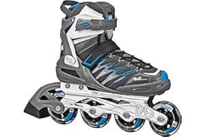 Roller Derby AERIO Q-60 Women's Inline Skates, Gray/White/Blue, Size 7