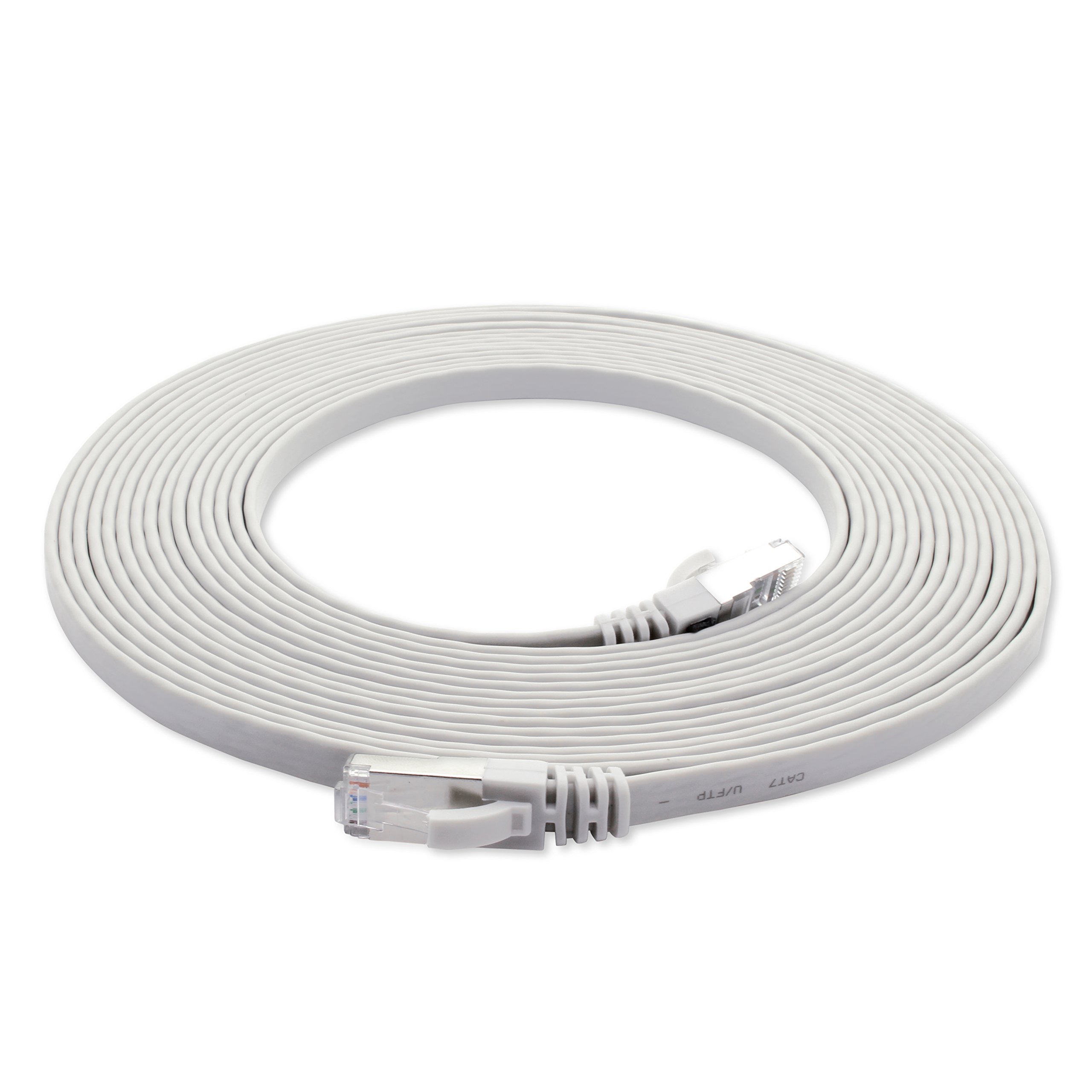 1aTTack.de 7.0m - white - 1 piece Cat7 Ethernet Gigabit Lan network cable Cat 7 (10Gbit/s)