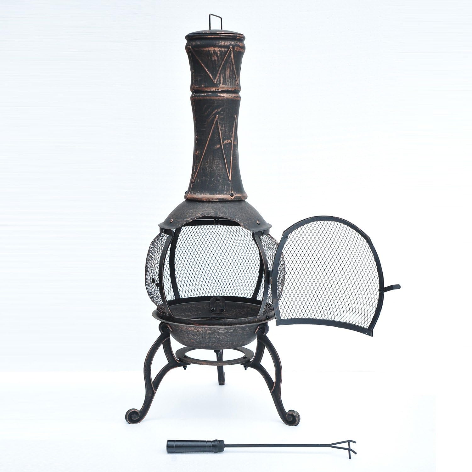 Outsunny Outdoor Fire Pit Patio Cooking Camping Heater Fireplace