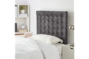 DormCo Mo' Tufted College Headboard - Plush Velvet Gray