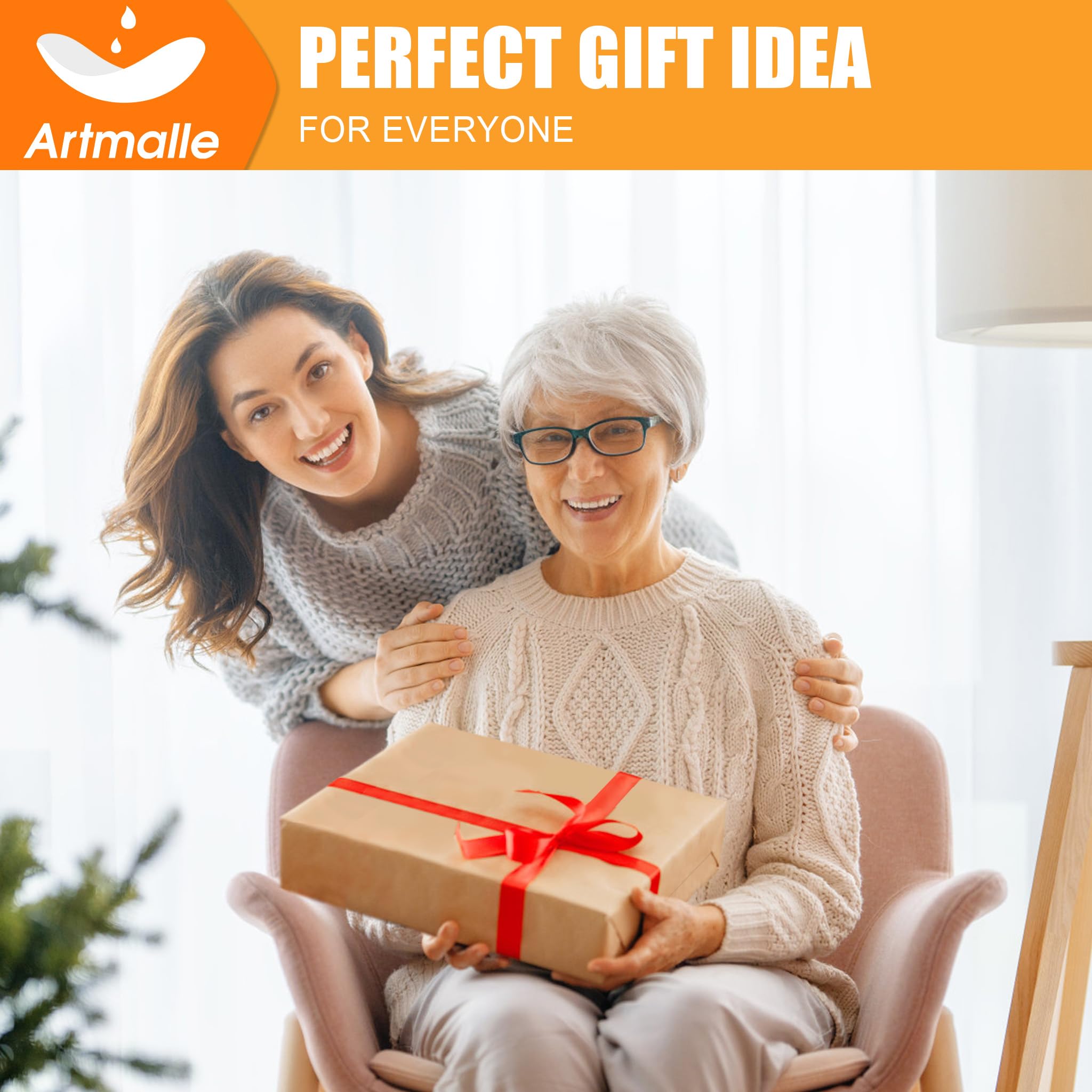 Artmalle Luxury Bathtub Caddy Tray for Tub - Foldable Bamboo Bath Table Tray with Book and Wine Glass Holder, Expandable Bathroom Accessories for Spa or Reading Lite Style