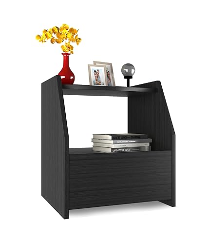 Forzza Bolt Side Table with Drawer (Wenge)