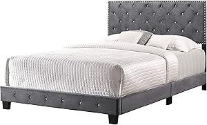 Glory Furniture Suffolk , Gray Full Bed, 48