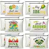 Paterr 12 Pieces Dink Ball Makeup Bags Sports Cosmetic Bag Funny Travel Organizer Zipper Pouch Dink Ball Lovers Gifts Christmas Gifts for Women Girls(Classic Style)