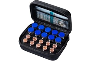 Peptide Case for 3ml Vial & Insulin Vial Case for 10ml Vial, 20 Vials Holder,Not Tall 10ml Vial,Diabetes Medication Organizer