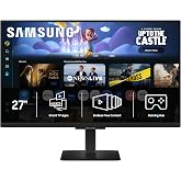 Samsung 27-Inch M5 (M50F) Series FHD Smart Monitor with Streaming TV, Speakers, HDR10, Gaming Hub, Multiple Ports, Workout Tracker, Vision Accessibility Tools, Black, LS27FM502ENXZA