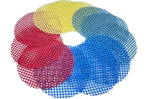 12 Pack Multi-Purpose Bottle and Jar Opener Grip Pads - 5.5” Round Non-Slip Kitchen Gripper for Lids, Cans and Medicine Bottles - 2-in-1 Coaster and Opener - by Bigleef