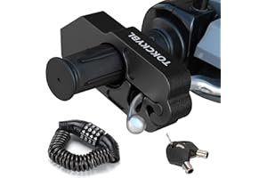 TOKCKYBL Motorcycle Lock, Heavy Duty Anti Theft Helmet, Brake and Handlebar Lock, Universal for Motorcycles, ATVs, Dirt Bikes, Mopeds，Scooters, Black