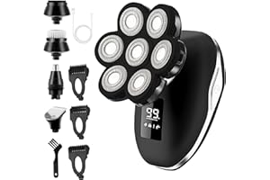 PSMICOR Electric Razors for Women, 7D Electric Shaver for Women, 5 in 1 Lady Shavers, Wet/Dry Bikini Trimmer, Rechargeable Face Razor for Arms Legs Armpit Pubic Area