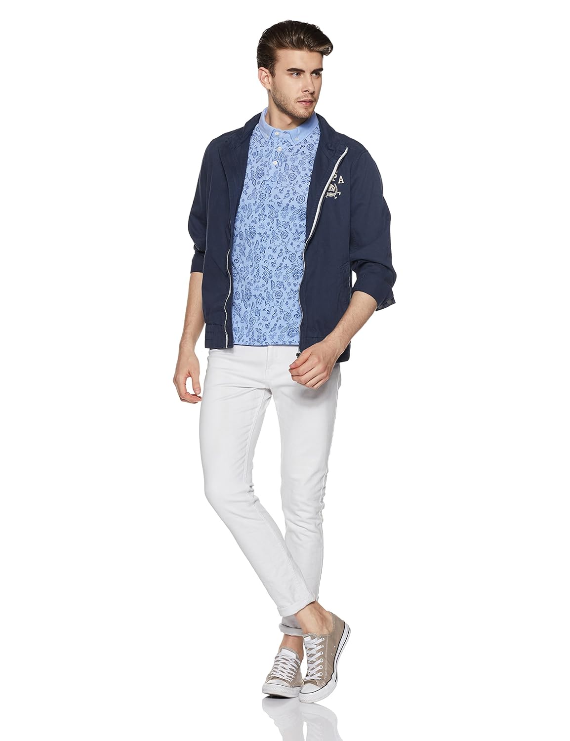 us polo association men's printed regular fit polo