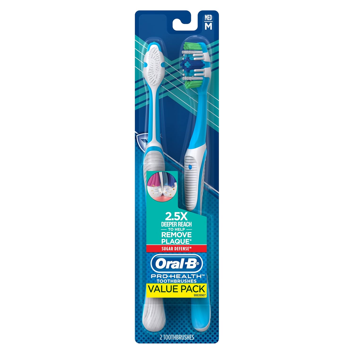 Oral-B Pro Health Sugar Defense Manual Toothbrush, Soft, 2 Count : Beauty