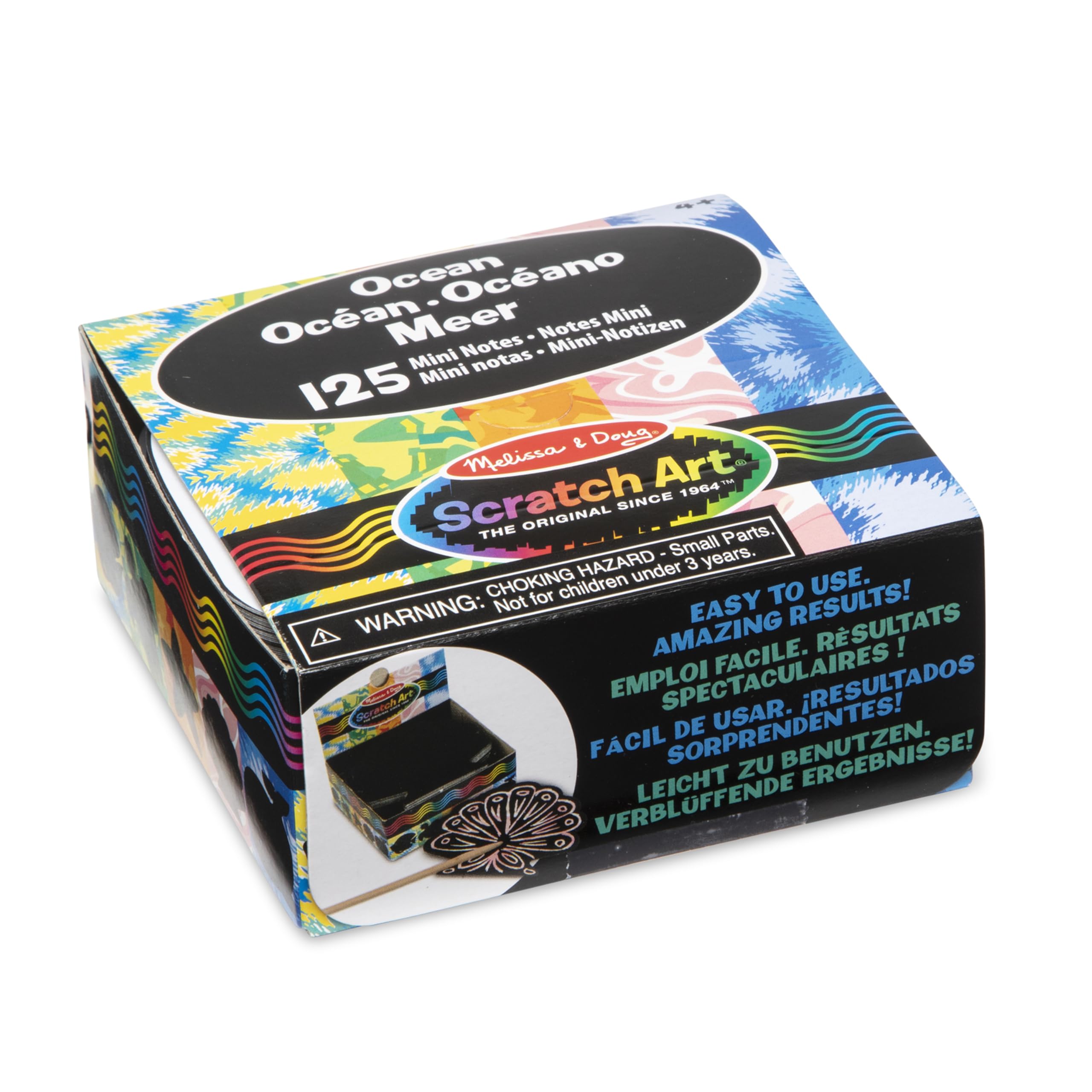 Melissa & Doug Ocean Mini Notes, Scratch Art for Kids, Arts & Crafts for kids, Rainbow Scratch Art for Kids, 4+, Gift for Boy or Girl