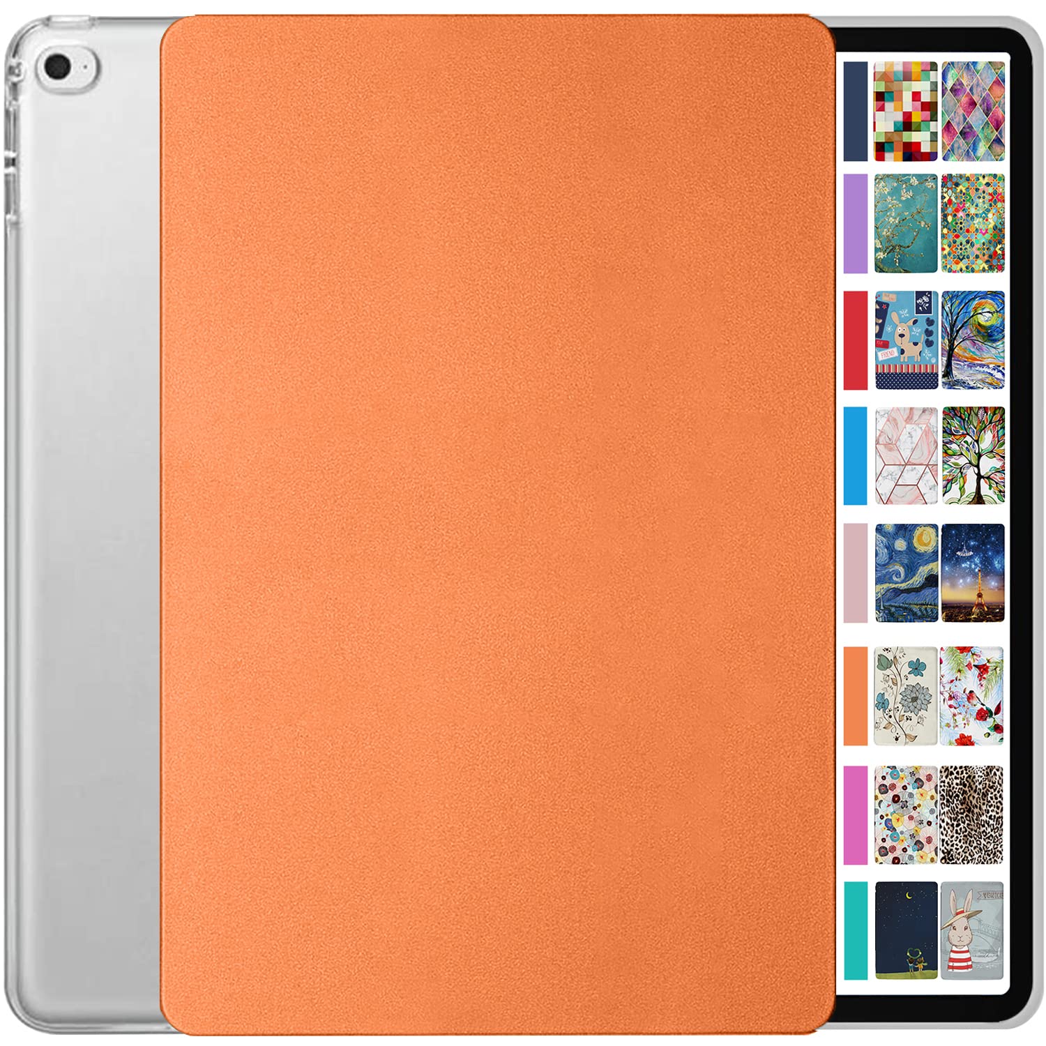 DuraSafe Cases Compatible with iPad 2015 PRO 12.9 Inch 1 Gen [ 1st Generation ] A1652 A1584 ML0H2B/A ML0G2B/A ML0N2B/A Slim Hard Shell Protective Stand Cover - Orange