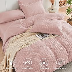 HYMOKEGE Rose Gold Full Size Comforter Sets