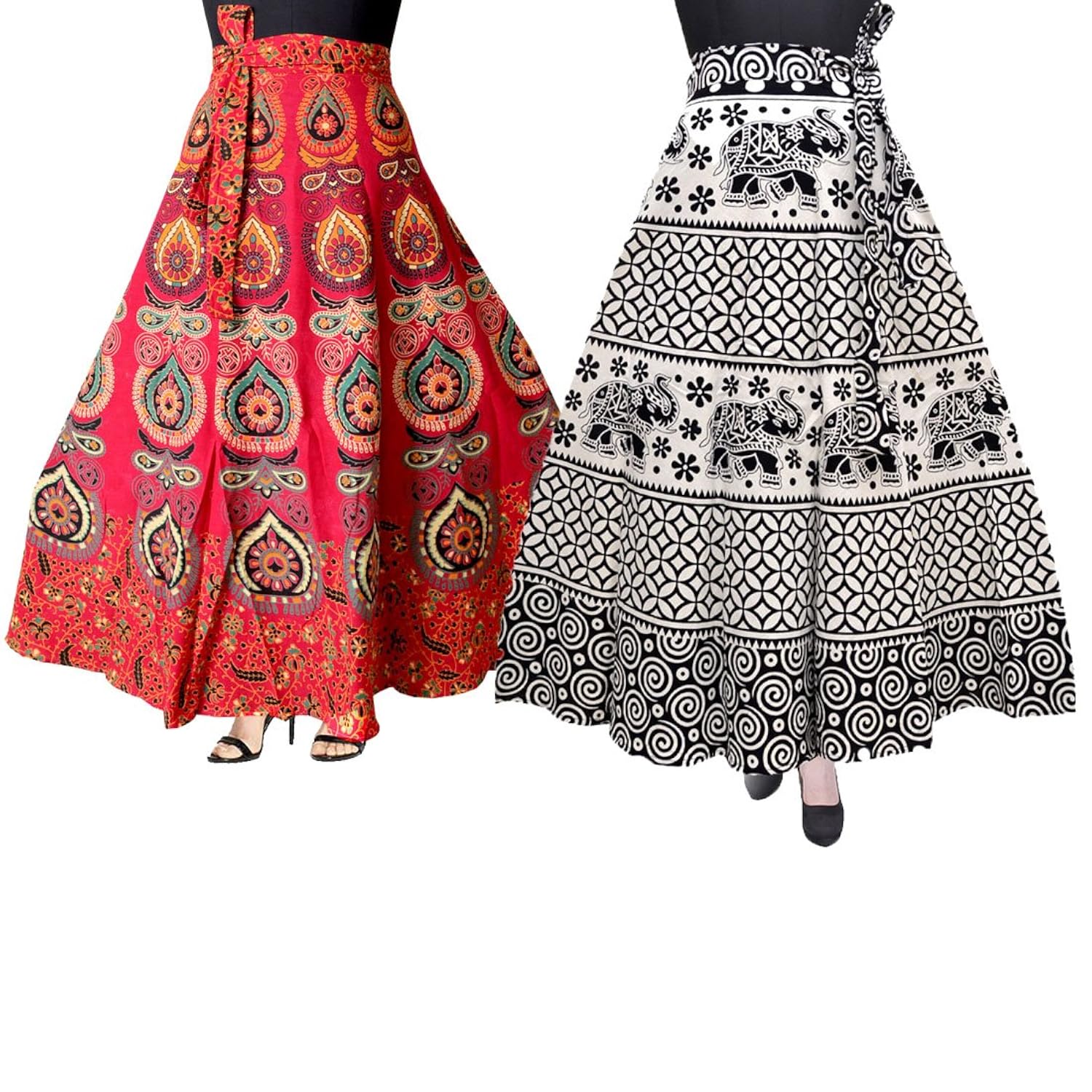 jaipuri rajsthani full long cotton skirt for girls and women 2 pcs