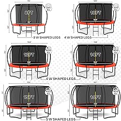 JUMPZYLLA Trampoline 8FT 10FT 12FT 14FT Trampoline