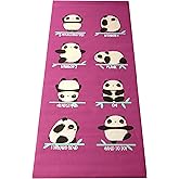 Bean Products Yoga Mat for Exercise - Non Slip Thick Comfortable Workout Floor Mat for Adults and Kids - Eco Friendly Foldable Yoga Mat for Yoga, Pilates, Gym and Stretching