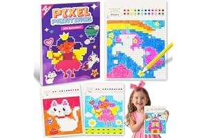 DoodleDoo Coloring Book for Girls Ages 5-8 8-12, 20 Pages Paint by Number Princess Coloring Books, Educational DIY Arts & Crafts Drawing Kit, Kids Party Favors Halloween Christmas Birthday Gifts