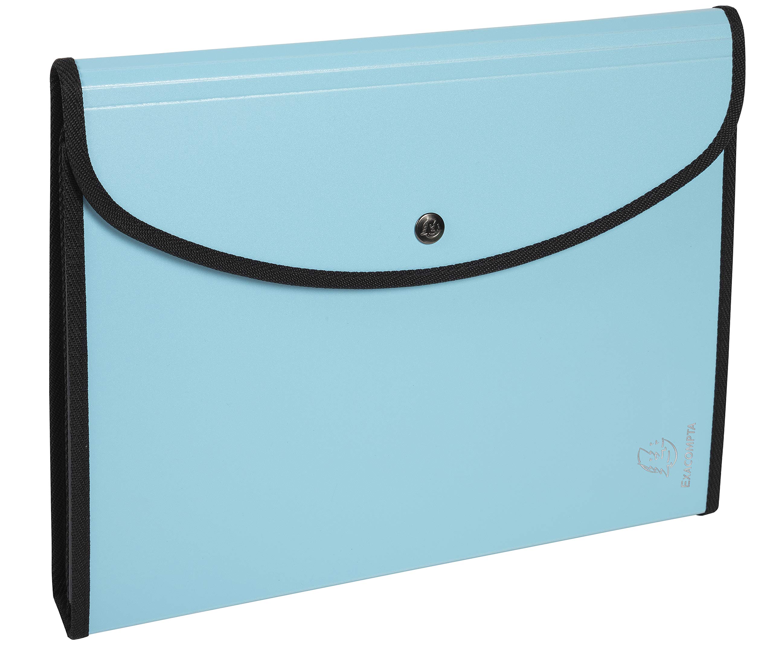 Exacompta - Ref 56660E - Aquarel Collection - PP Conference Folder - 33 x 25.5cm in Size, Suitable for A4 Documents, 6-Part Filing Section, Supplied with Notepad - Pastel Colour