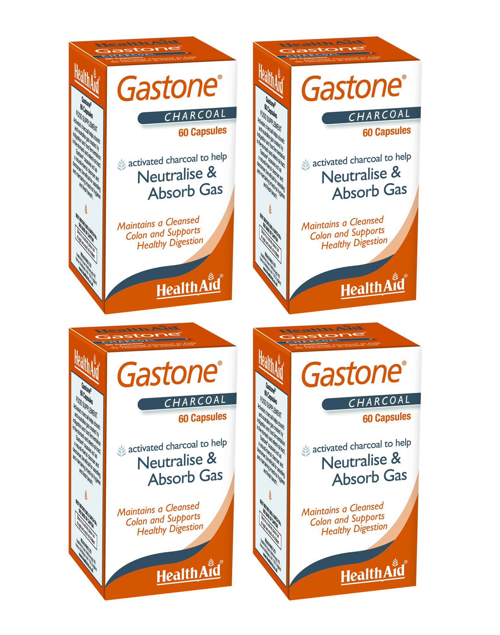 HealthAid Gastone Pack of 4 x 60 Capsules (240 Capsules)