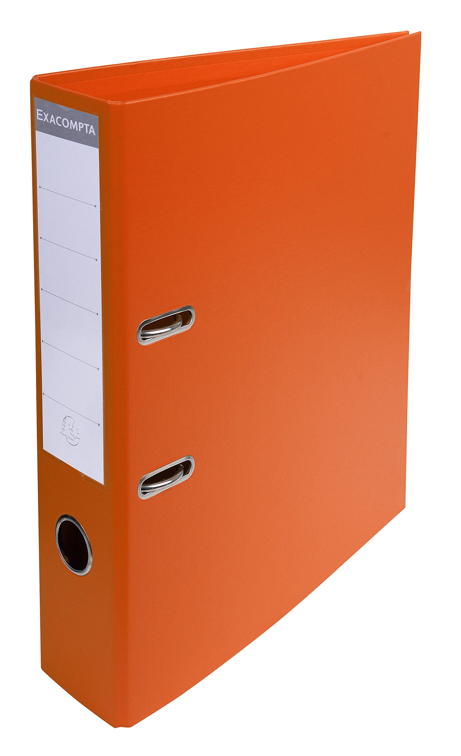 Exacompta - Ref 53744E - Prem'Touch PVC Lever Arch File - 320 x 290mm in Size, 2 Rings, Can Hold A4 Documents, 70mm Spine, 75mm Rings, FSC-Certified - Orange Cover