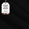 Power Mesh Fabric | 4-Way Stretch Nylon Mesh Fabric | Lightweight Sheer Nylon Spandex Stretch Mesh Netting | 1 Yard Mesh | 60" inch Wide | Black