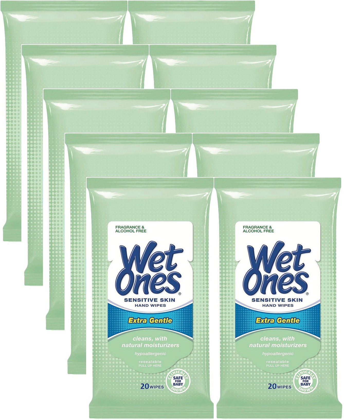 Wet Ones Antibacterial Hand Wipes Travel Pack, 15Count (Pack of 12) Hand