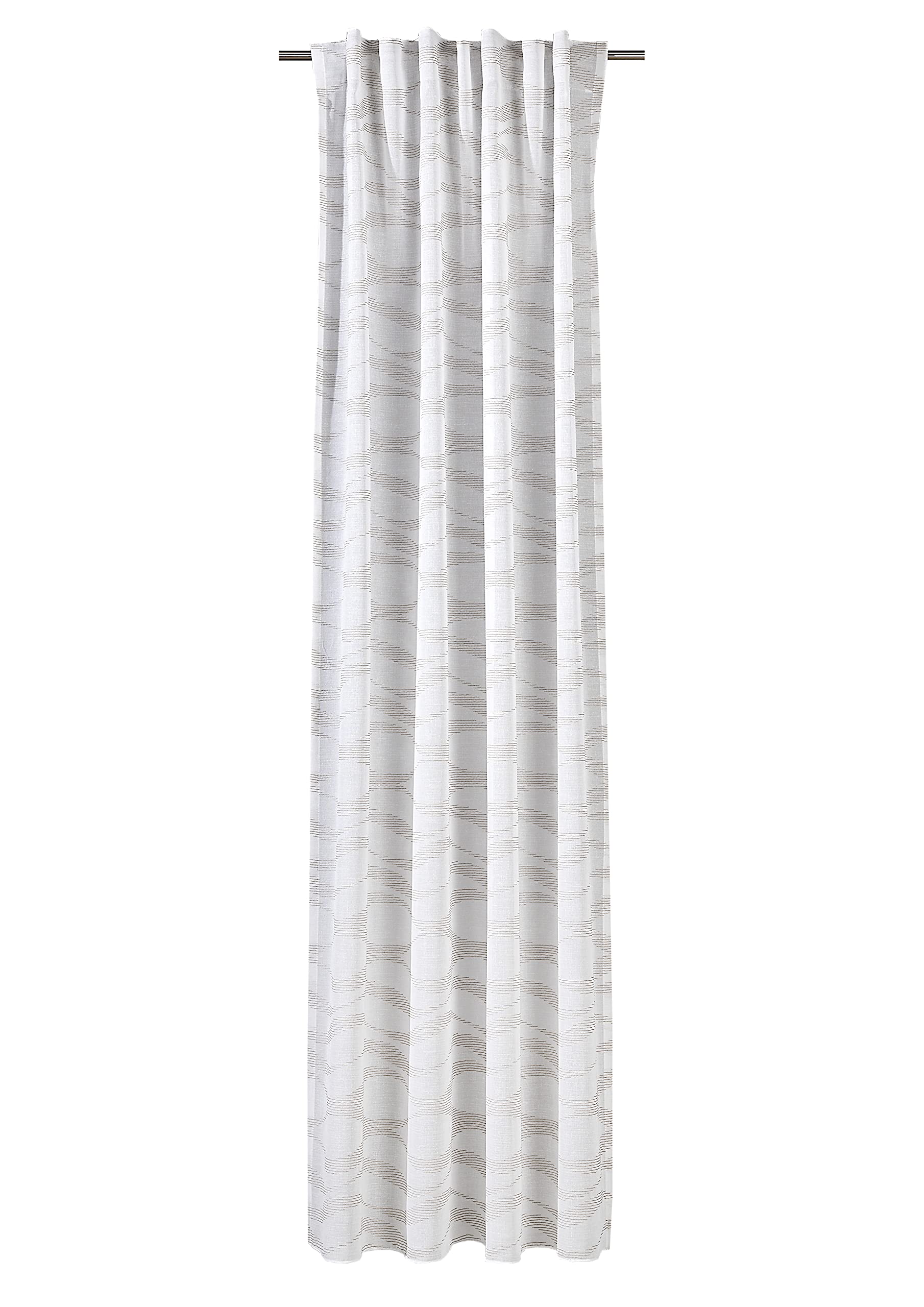 Verdi Finn Tab-Top Curtain 140 x 245 cm Taupe Wavy Look