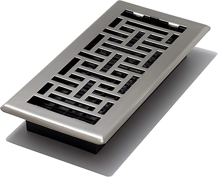Decor Grates Ajh410 Nkl Floor Register 4 X 10 Nickel Floor