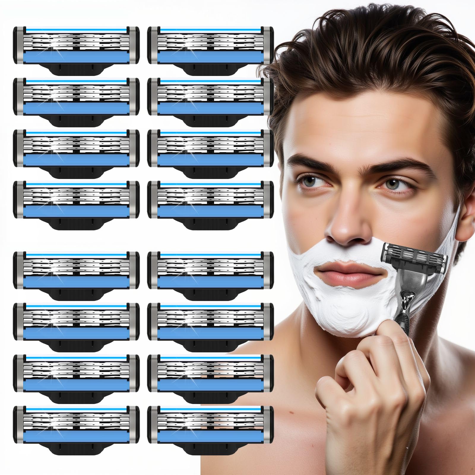 Mach 3 Razor Refills for Men, 16 Count Razor Blade Refills for sale ...