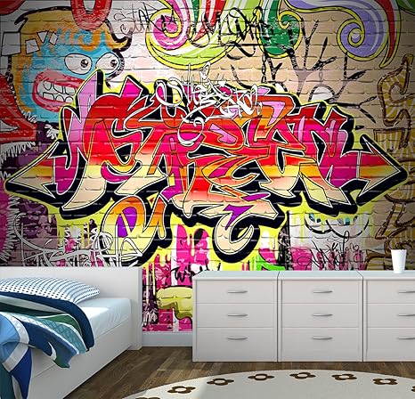 Graffiti Pared Arte Urbano Poster Mural De Papel Pintado Para