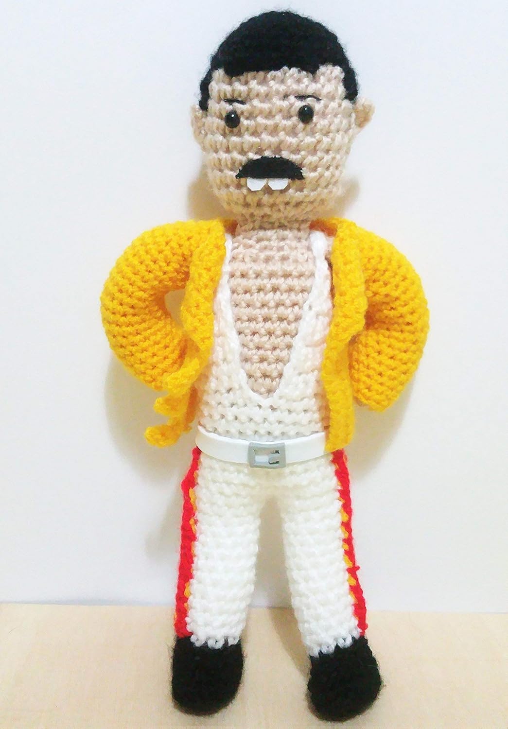 freddie mercury knitted doll