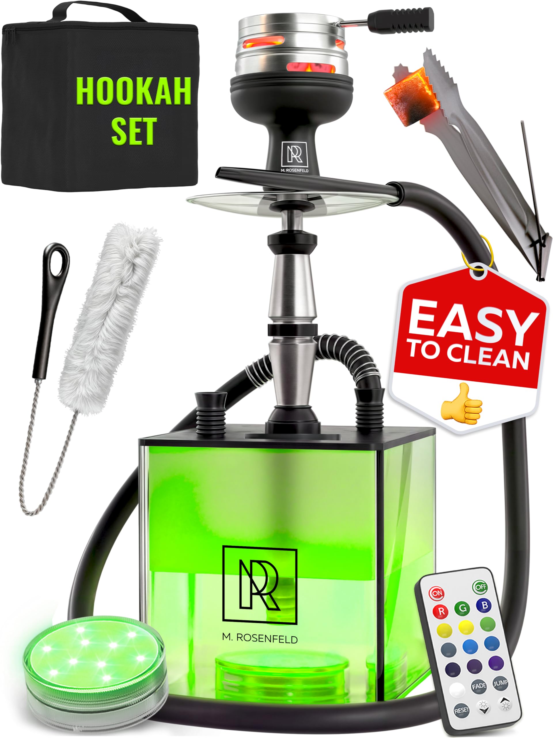 Hookah Set With Everything - YADO Square Hookahs To