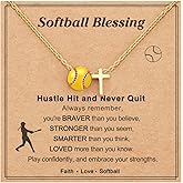 AULSIEY Softball Soccer Volleyball Necklace for Girls Teen Women, Sports Accessories Christmas Birthday Jewelry for Lovers