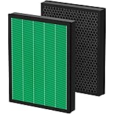 2 Pack 300 Replacement Filter for Coway AIRMEGA Max2 300/300S Smart Air Purifier,True HEPA with Activated Carbon 2-in-1 Filter, AP-1515-FP