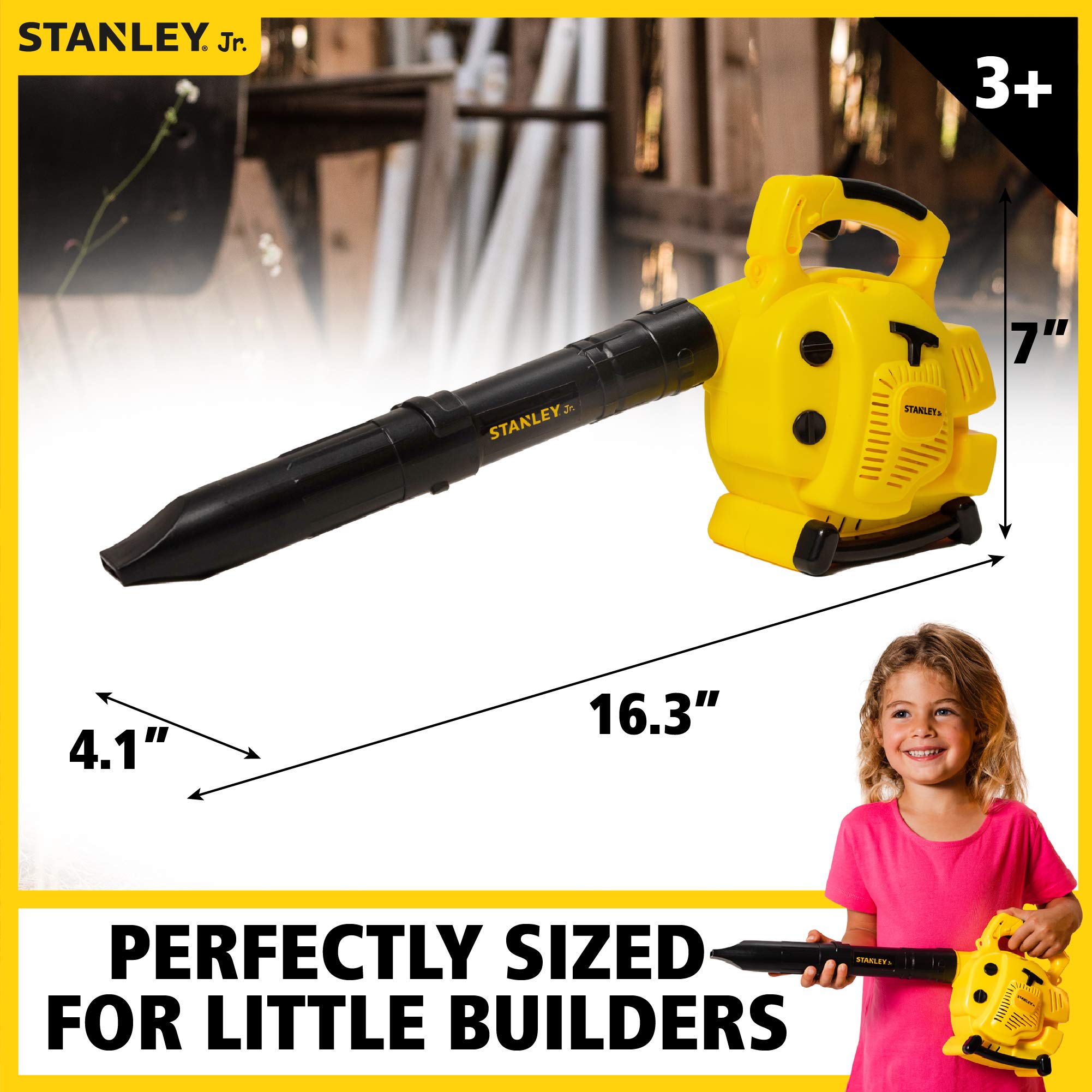 Red Toolbox Stanley Jr. Battery-Operated Blower: Safe and Fun Outdoor Adventure for Kids Ages 3 and Up