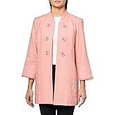 MULTIPLES Three Quarters Flounce Sleeves Stand Collar Double Button Linked Jacket