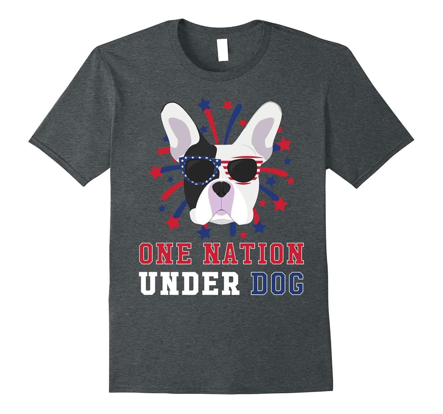French Bulldog One Nation Under Dog 4th Of July TShirtArt Artvinatee