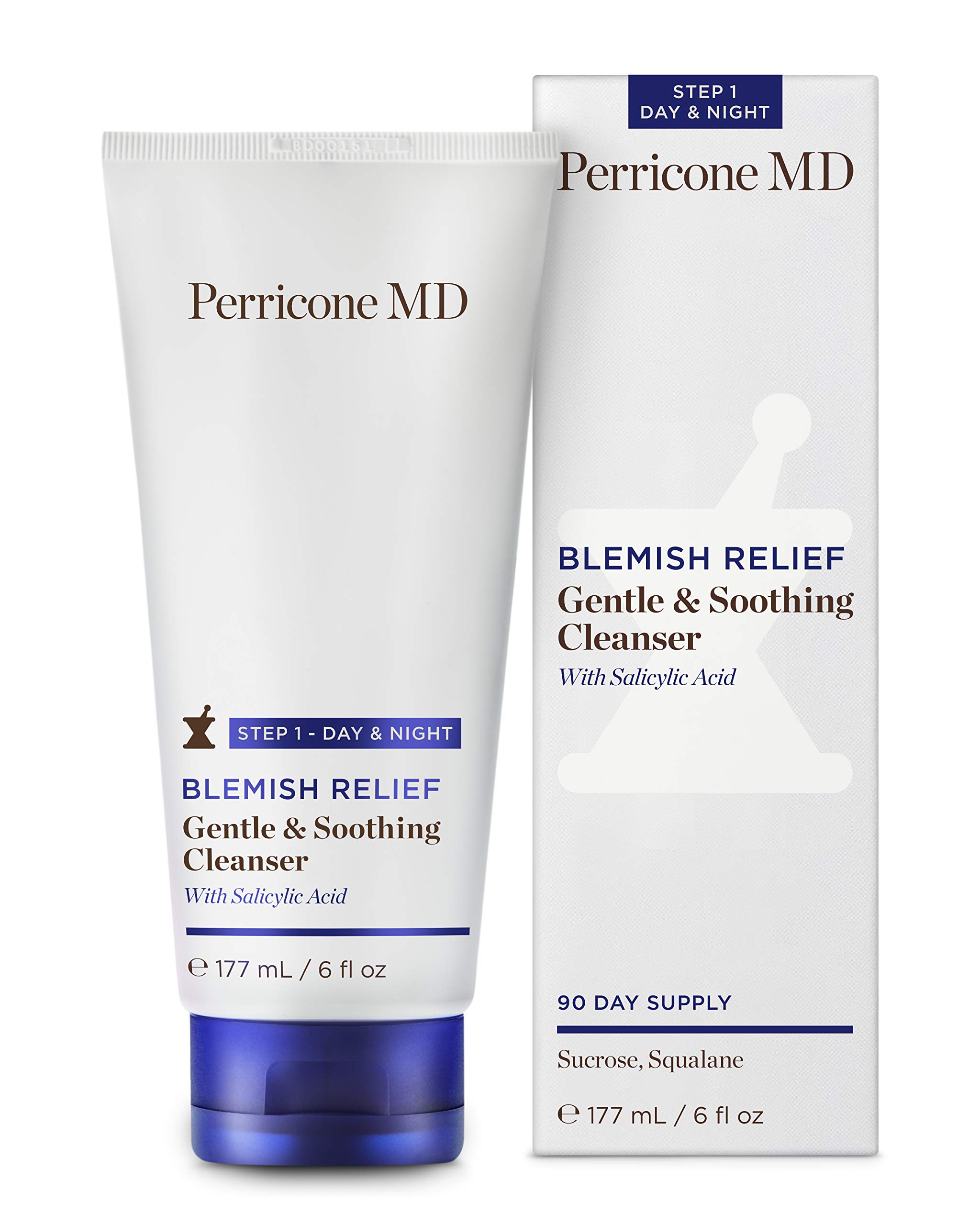 Perricone MD Blemish relief Soothing Face Cleanser for Oily & Sensitive Skin 177ml – Non-Foaming Acne-Fighting Cleanser with Salicylic Acid. Gentle Facial Wash for Balanced, Hydrated, Clear Complexion