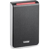 HID Global 40NKS-00-000000 Signo 40 Smart Card Reader, Black with Silver Trim, 13.56mHz Profile, 125kHz, 2.4GHz, Wiegand, 18" Pigtail, Single Gang Box, Mobile Ready, 12 VDC, IP65