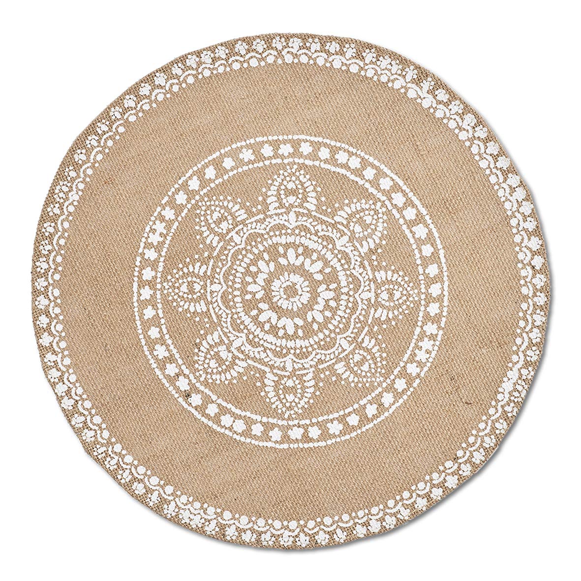 ZELLER PRESENT SCHÖNER LEBEN. PRAKTISCH WOHNEN. Mandala Placemat Natural Linen, Ø38