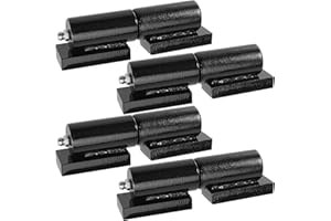 SEHOI 4 PCS 5 Inches Heavy Duty Barrel Gate Hinge, Iron Barrel Style Door Hinge, Trailer Ramp Gate Hinges for Heavy Swing Gates and Doors, 450lb Capacity, Weld On Install