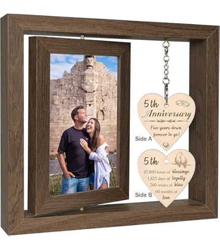 Amazon.com - KATE POSH - 5 Years of Marriage Photo Frame - Happy