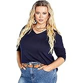 AVENUE Women's Plus Size Clare V Neck Sweater