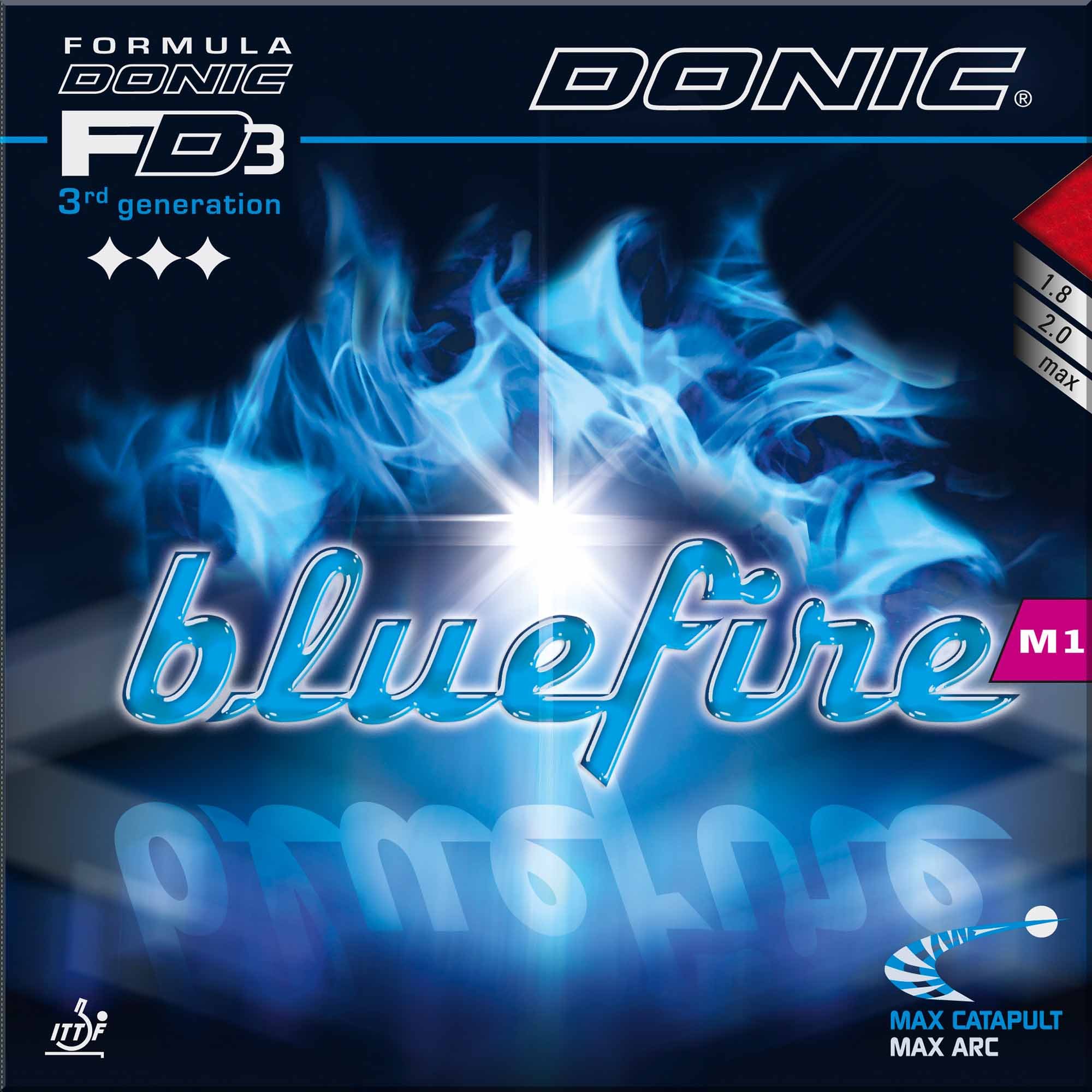 Donic Rubber Bluefire M1, options 2.0 mm, red