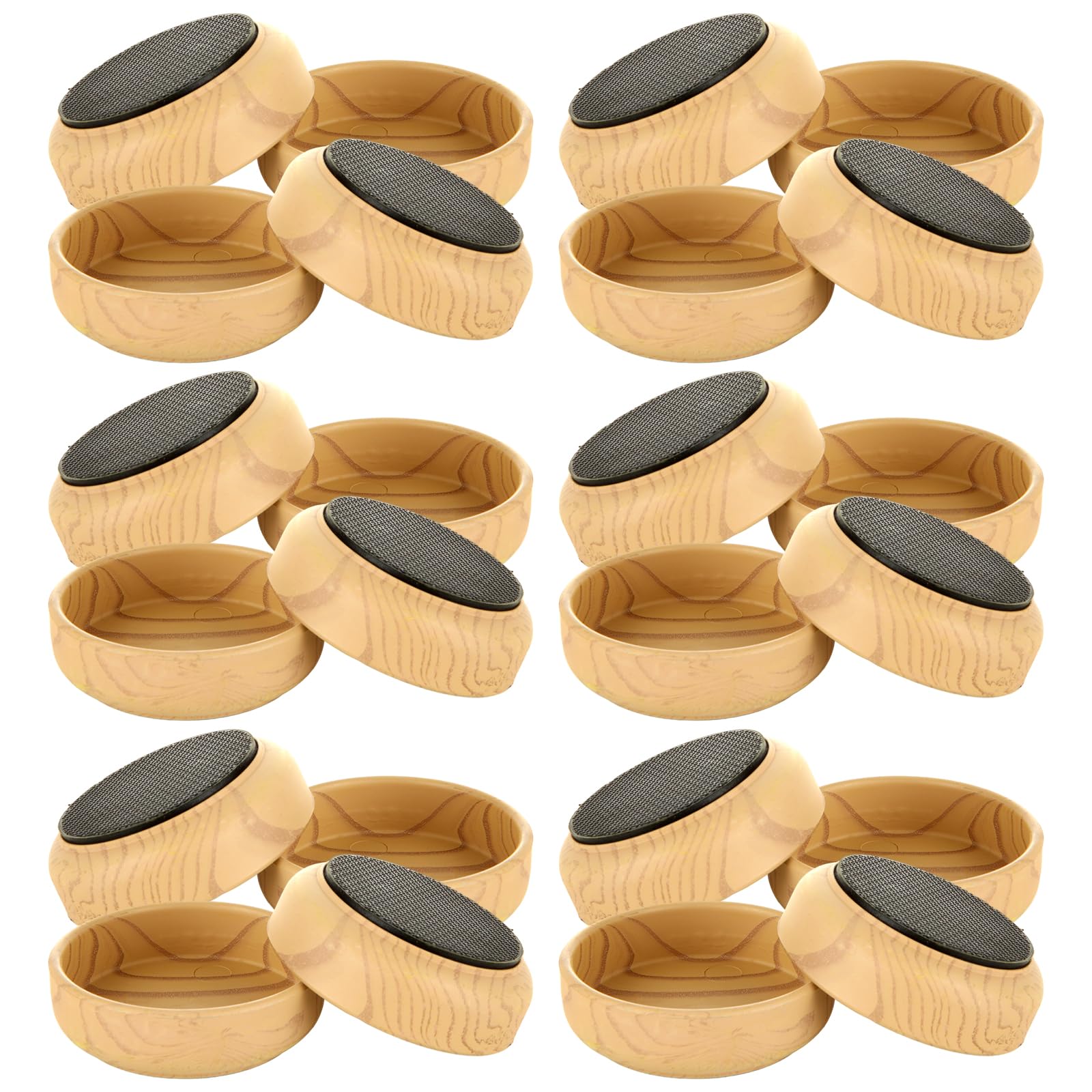 MUXHEL 16PCS Sofa Leg Floor Protectors for Furniture Legs-60mm Rubber Based Sofa Feet Protectors for Wooden Floors-Furniture Cups Floor Protectors Non-Slip Furniture Castor Cups for Wooden Floors